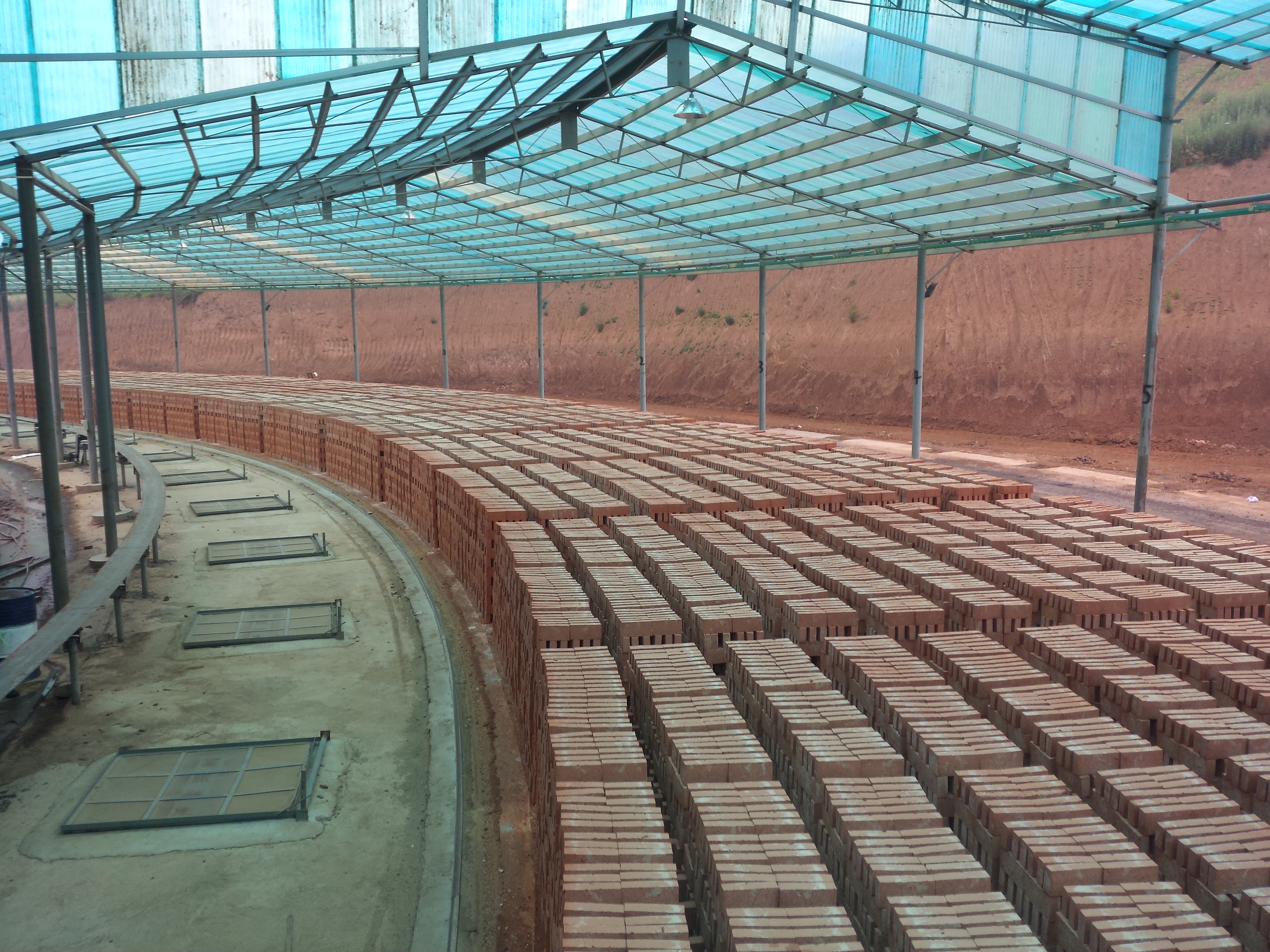 Lini produksi batu bata merah rotary movable clay brick tunnel harga kiln